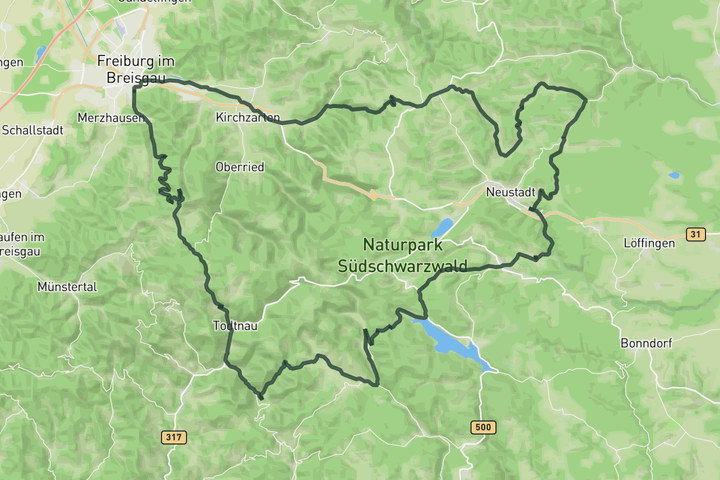 cycling map for Black Forest Big Loop