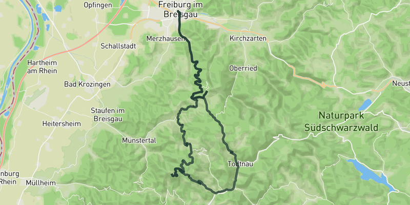 Over the the Schauinsland to the Belchen route preview