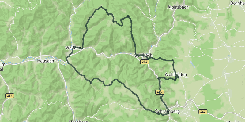 Round trip to the Kinzig Valley from Schramberg route preview