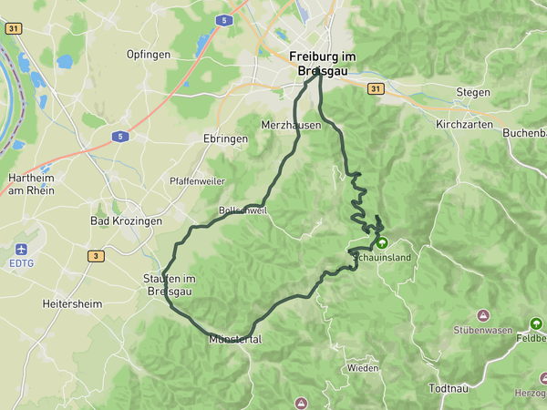 Schauinslandstraße - Classic route map