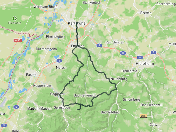 The Devil's Mill (Teufelsmühle) route map