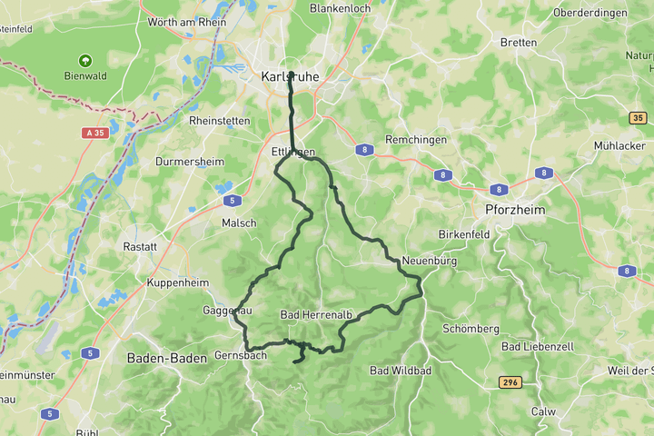 cycling map for The Devil's Mill (Teufelsmühle)