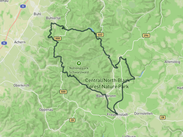 Through the Hundsbach Valley route map
