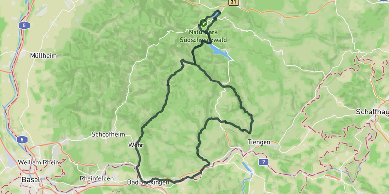 Through the southern Black Forest route preview