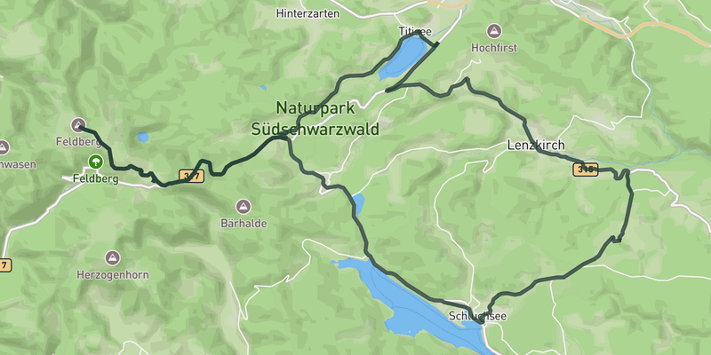 To the Feldberg summit route preview