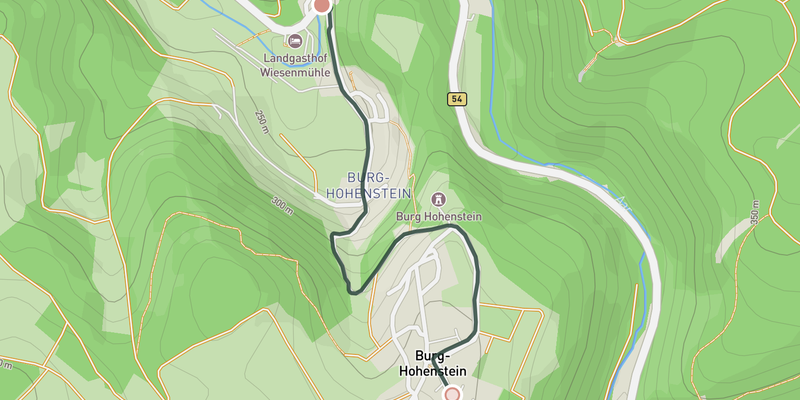 Burg Hohenstein elevation profile