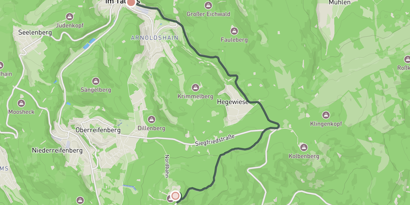 Feldberg from Schmitten elevation profile
