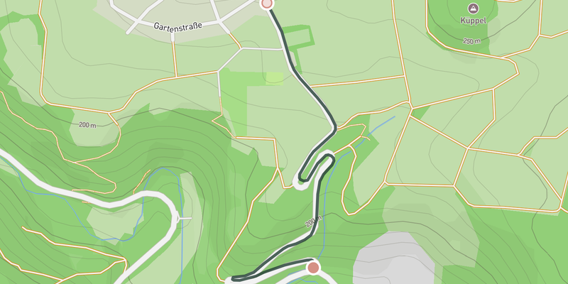 Rupbachtal to Steinsberg elevation profile