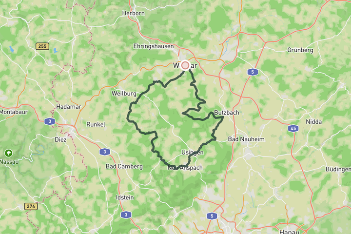 Best of the East route map