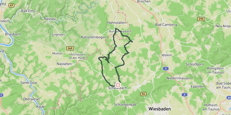 Castles and climbs route preview