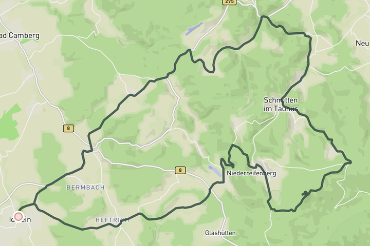 cycling map for Feldberg Hinterland