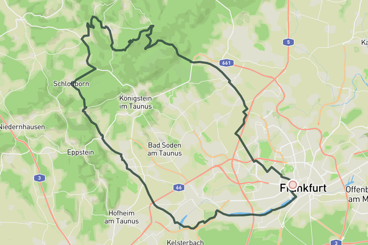 Taunusklassiker route map