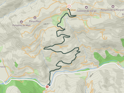 Coll de la Garga from Riu de Xaló