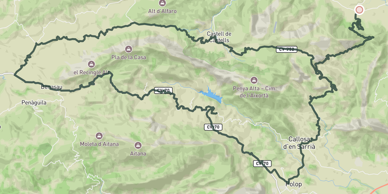 Guadalest Loop route preview