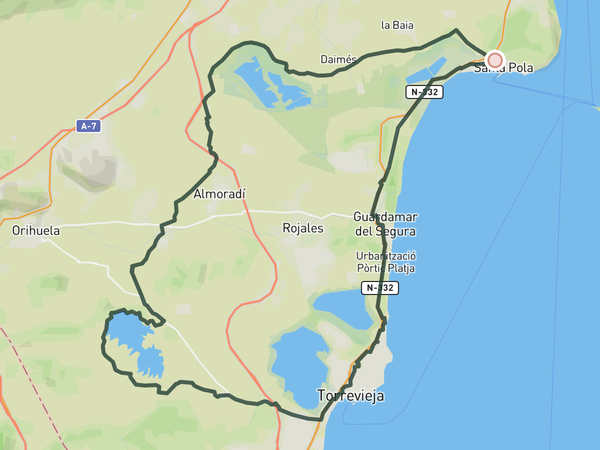 Lagoons and Reservoir Loop route map