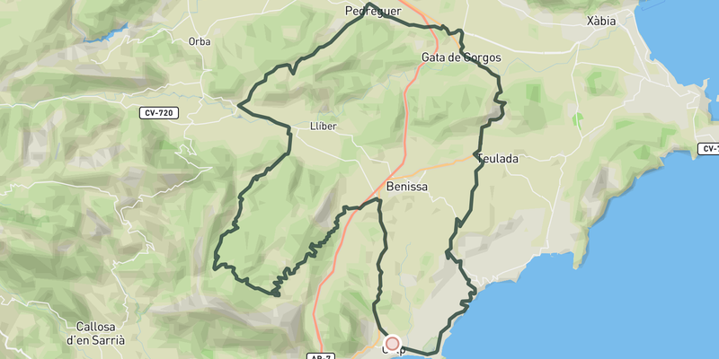 Puerto de Bernia from Calpe route preview