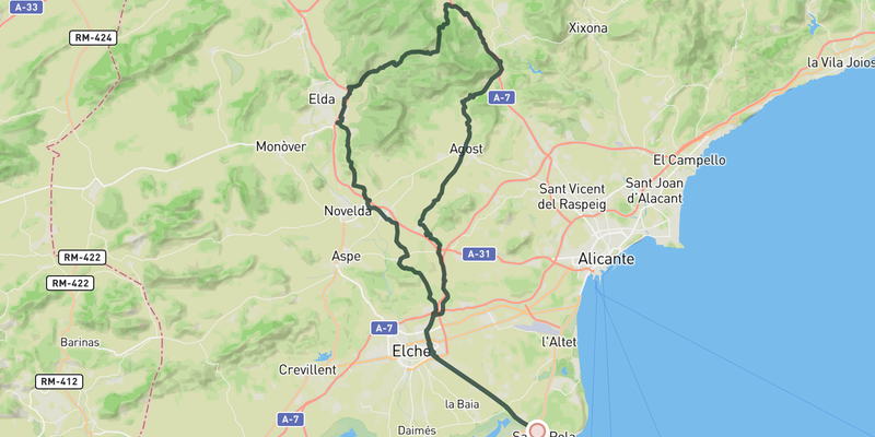 Sierra de Maigmó route preview