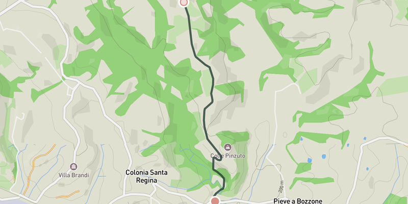 Colle Pinzuto elevation profile
