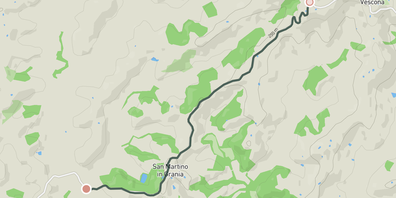 San Martino in Grania elevation profile