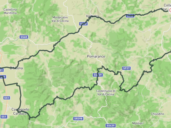 California Dreaming route map