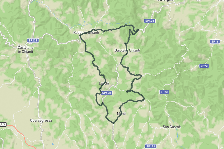 cycling map for Chianti West