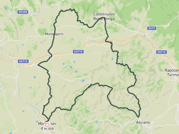 Crete Senesi loop ft. Monte Sante Marie route map