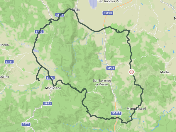 Exploring Val di Merse route map