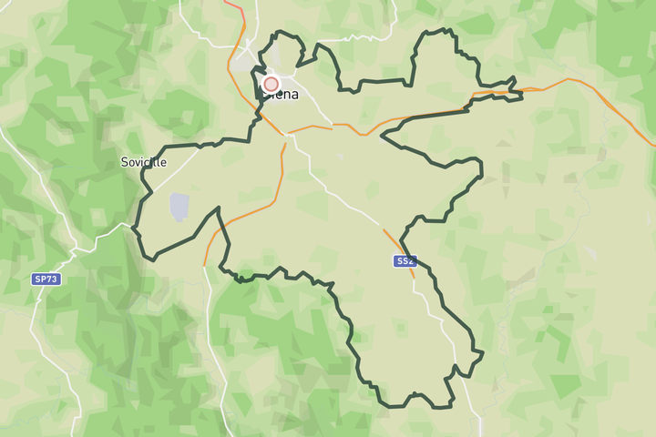 cycling map for Gran Fondo Strade Bianche