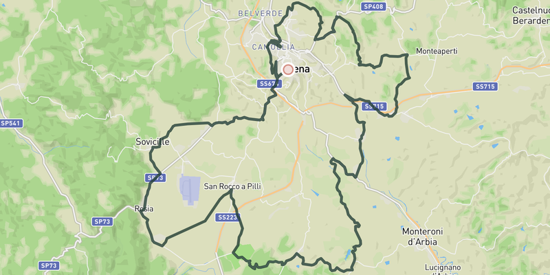 Medio Fondo Strade Bianche route preview