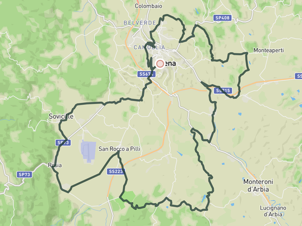 Medio Fondo Strade Bianche route map