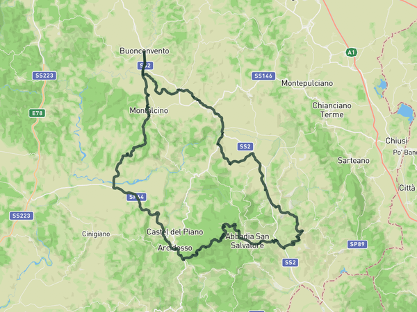 Monte Amiata route map
