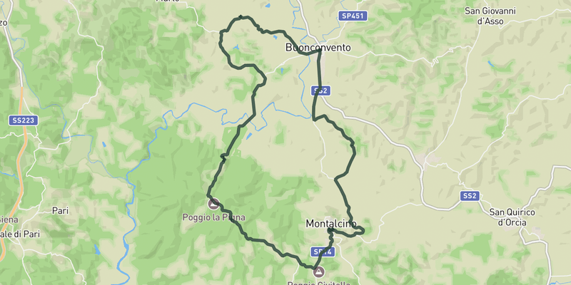 South Siena Core route preview