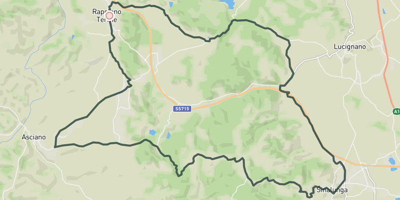 The beauty of Rapolano Terme route preview