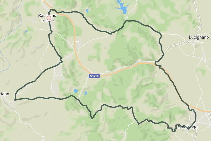 The beauty of Rapolano Terme route map