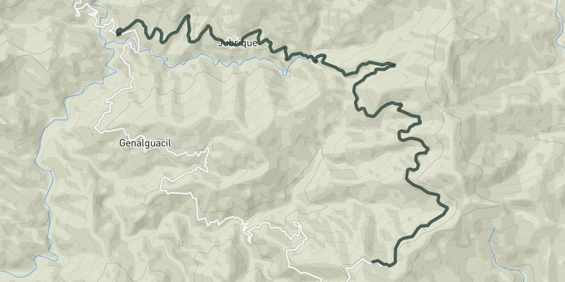 Peñas Blancas via Jubrique elevation profile