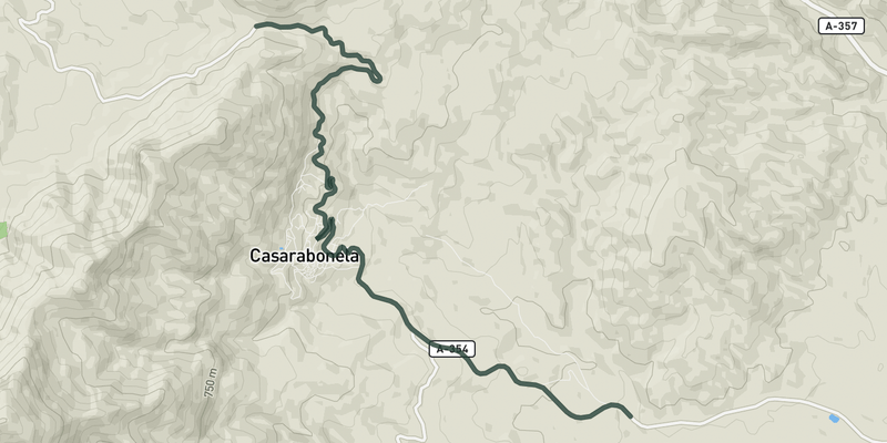 Puerto Marínez elevation profile