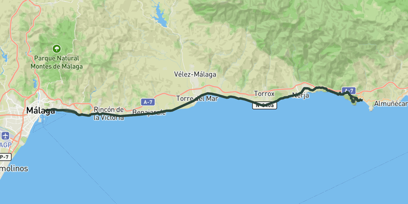 Coastal Ride route preview