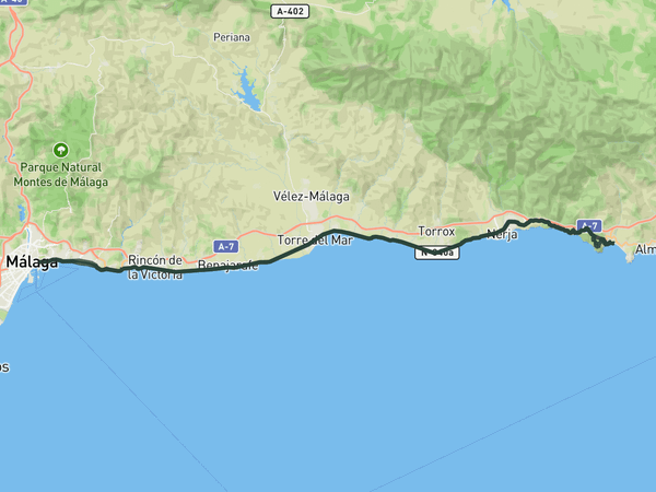 Coastal Ride route map