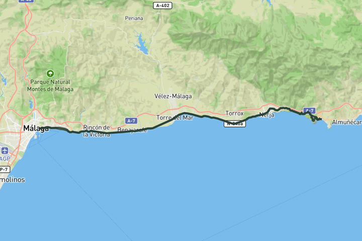 cycling map for Coastal Ride