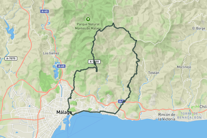 cycling map for Malaga Classic