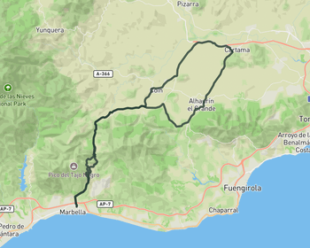 Puerto de Ojén and Alhaurín El Grande from Marbella