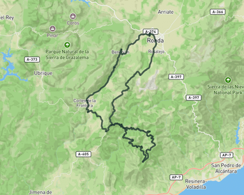 Puerto de Peñas Blancas loop from Ronda
