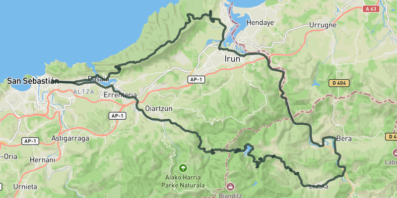 French border Ride route preview