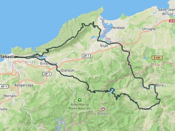 French border Ride route map