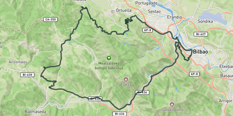 Hidden gems and views to Bilbao route preview