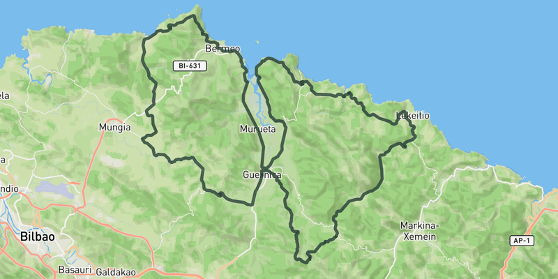 Medio Fondo Urdaibai route preview