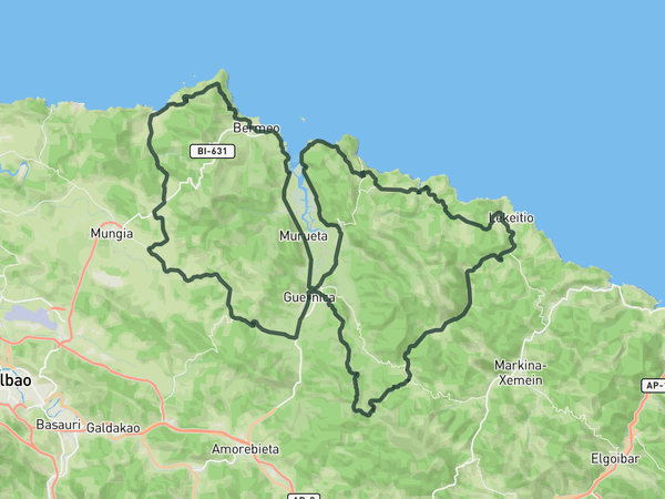 Medio Fondo Urdaibai route map
