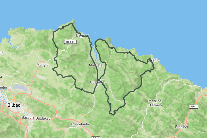 Medio Fondo Urdaibai route map