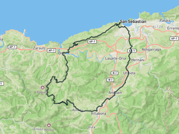 Views on the Bay of Biscay route map