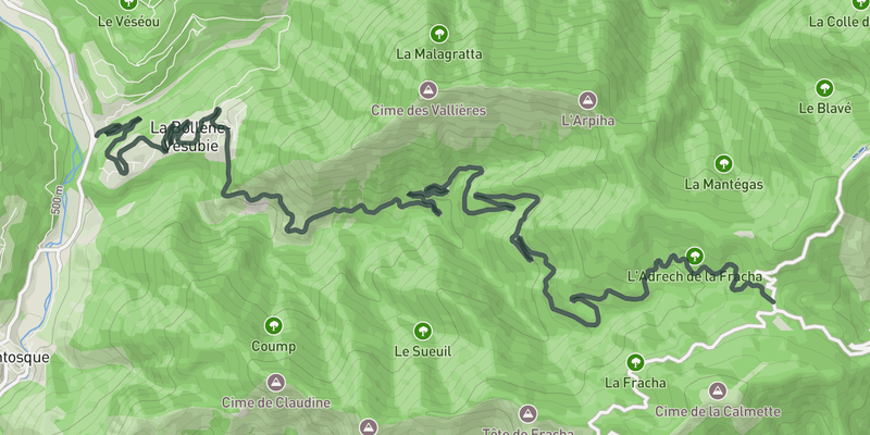 Col de Turini via La Bollène-Vésubie elevation profile